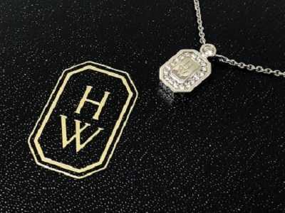 ハリーウィンストン買取 HWロゴダイヤネックレス