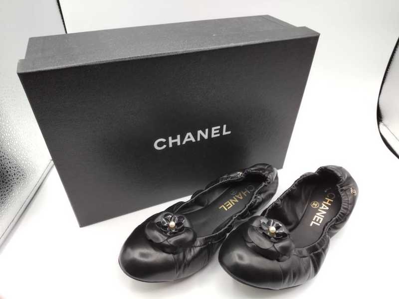 シャネル 買取 バレエシューズ カメリア