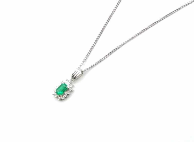 宝石買取 エメラルドネックレス ダイヤモンド