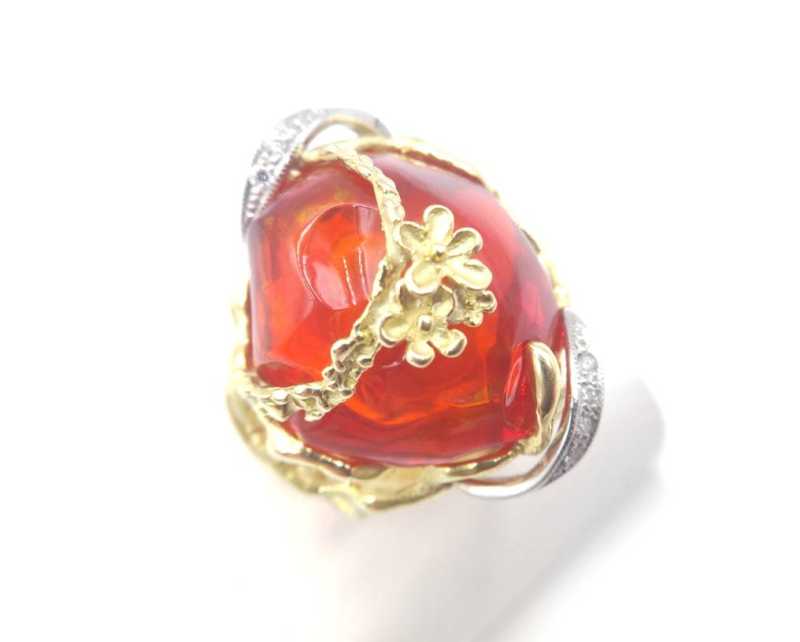 K18 PT900リング　買取　21.13CT　天然石