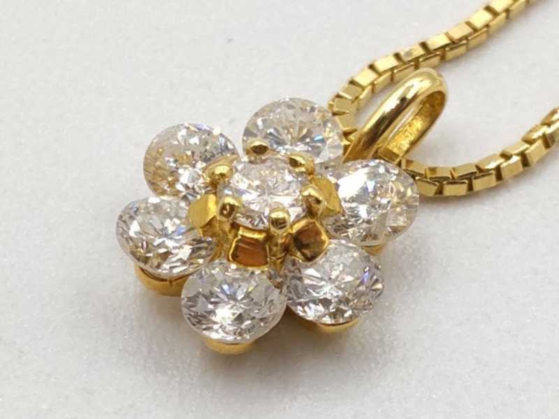 K18ネックレス　買取　ダイヤモンド　1.2CT