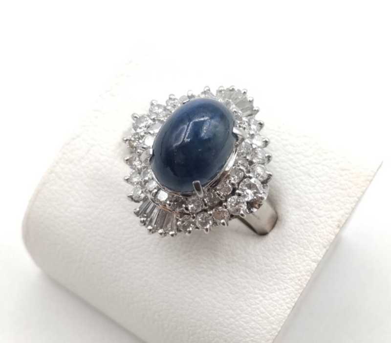 PT900リング　買取　スターサファイア　4.4CT
