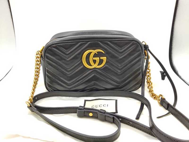 グッチ　買取　GGマーモント チェーンショルダー　447632