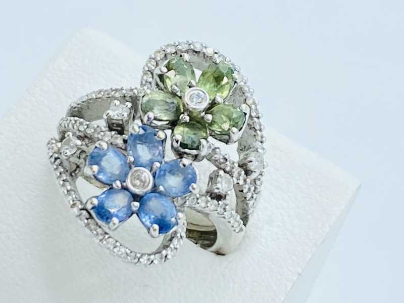宝石買取 K18ホワイトゴールド  2.52ct ダイヤモンド 0.45ct デザインリング