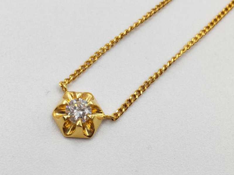 K18ネックレス　買取　ダイヤモンド　0.3CT