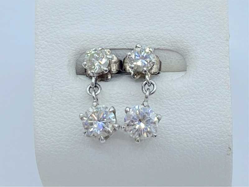 ダイヤモンド買取 プラチナ台 ダイヤモンド 0.28ct 0.59ct 0.28ct 0.59ct ドロップ ピアス