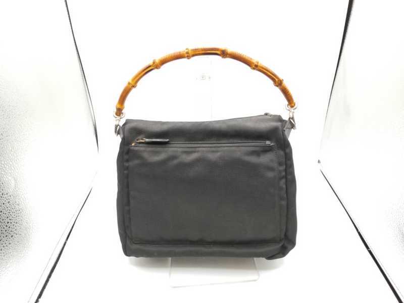 グッチ　買取　バンブーワンショルダーバッグ　ナイロン/ブラック