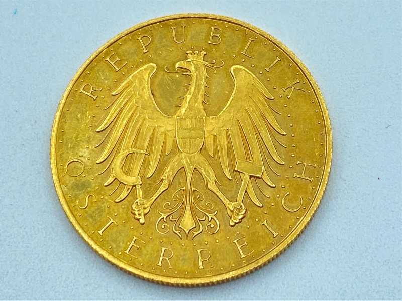 金買取 K21.6 オーストリア 紋章 100シリング金貨