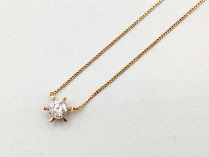 K18ネックレス　買取　ダイヤモンド　0.5CT