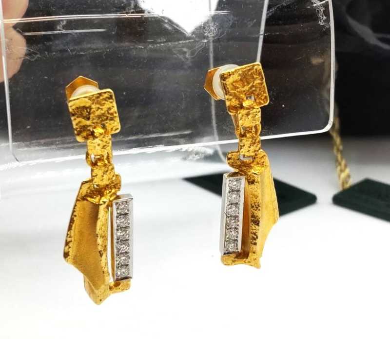 750YG イヤリング 