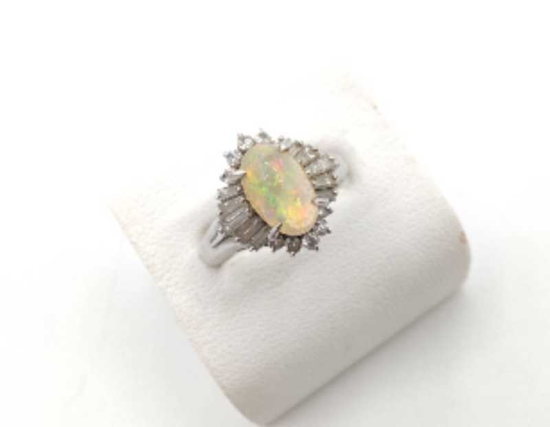 美品 Pt900 オパール1.12ct ダイヤ計0.073ct デ...+lver.hippy.jp