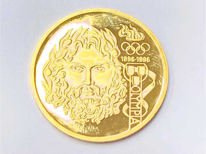 金買取 K22 オーストリア 1000シリング ゼウス オリンピック100周年 記念コイン 16.9g