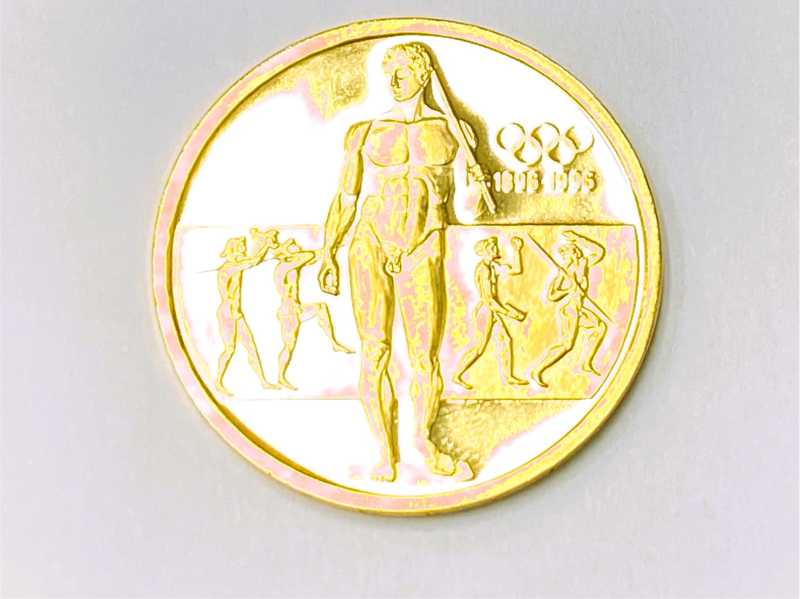 金買取 K22 ギリシャ 20.000ドラクマ オリンピック100周年 記念コイン 16.8g