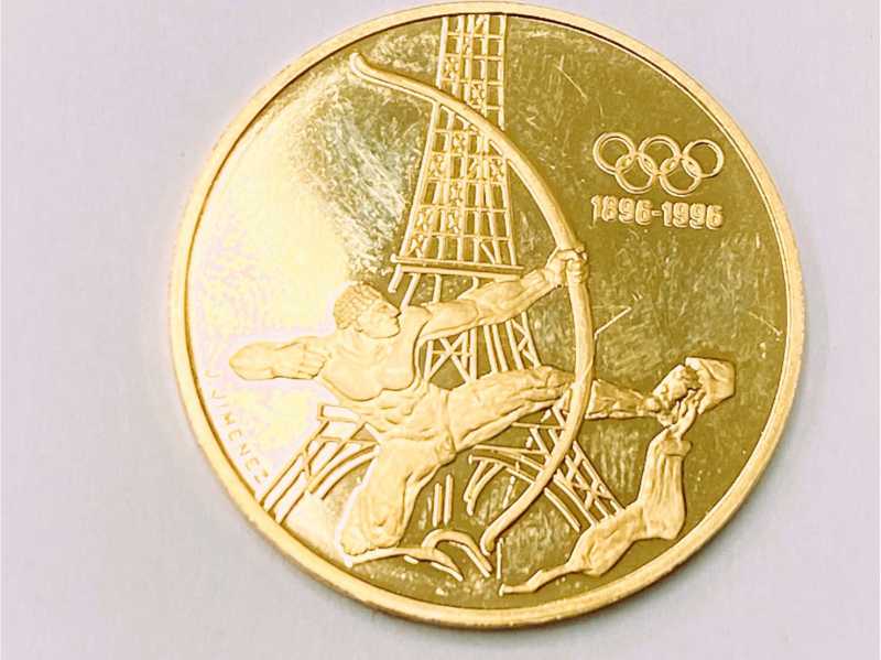 金買取 K22 フランス 1996年 オリンピック100周年 500フラン金貨 16.8g
