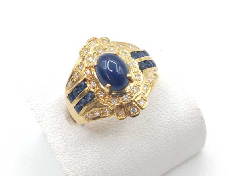 K18リング　買取　サファイア　3.00CT