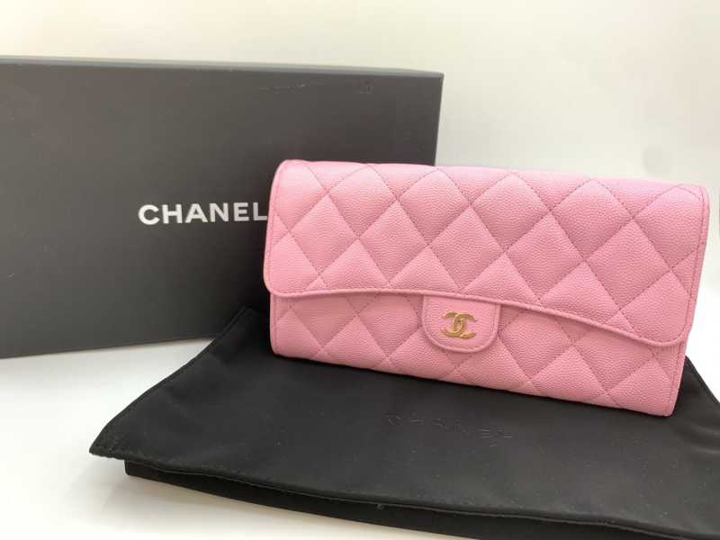 シャネル買取 タイムレスクラシックロングフラップウォレット AP0241