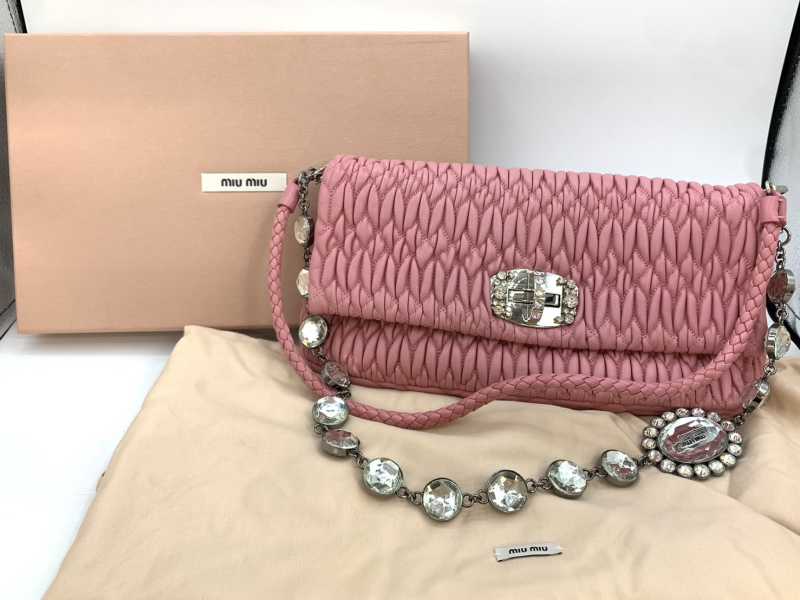 miumiu買取 ナッパクリスタル2wayバッグ RP0233
