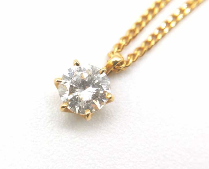 K18ネックレス　買取　ダイヤモンド　0.4CT