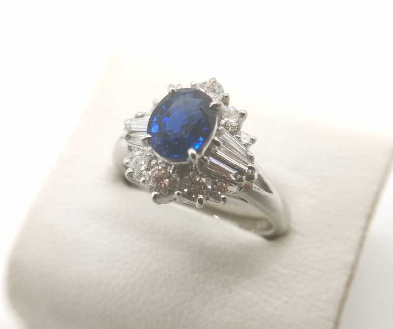PT900リング　買取　サファイア　1.00Ct