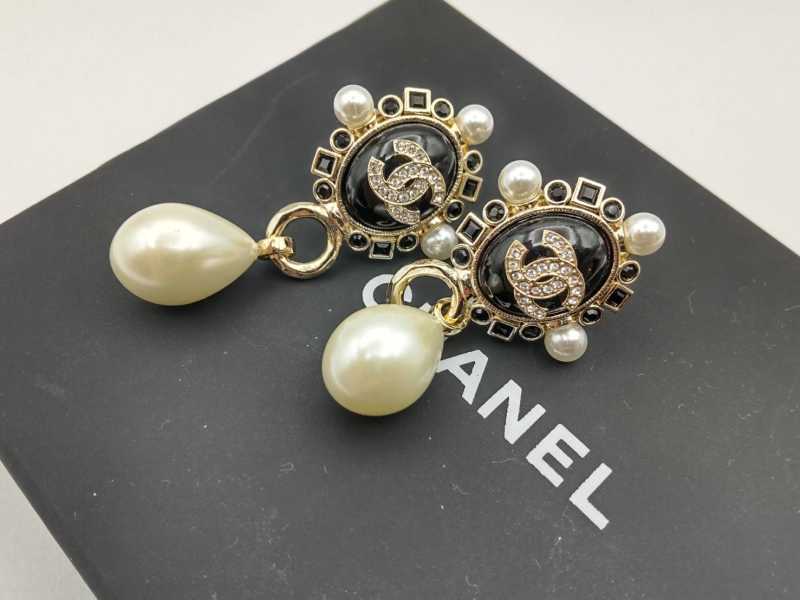 シャネルその他ココマーク パールドロップピアス ゴールド/ブラックの  