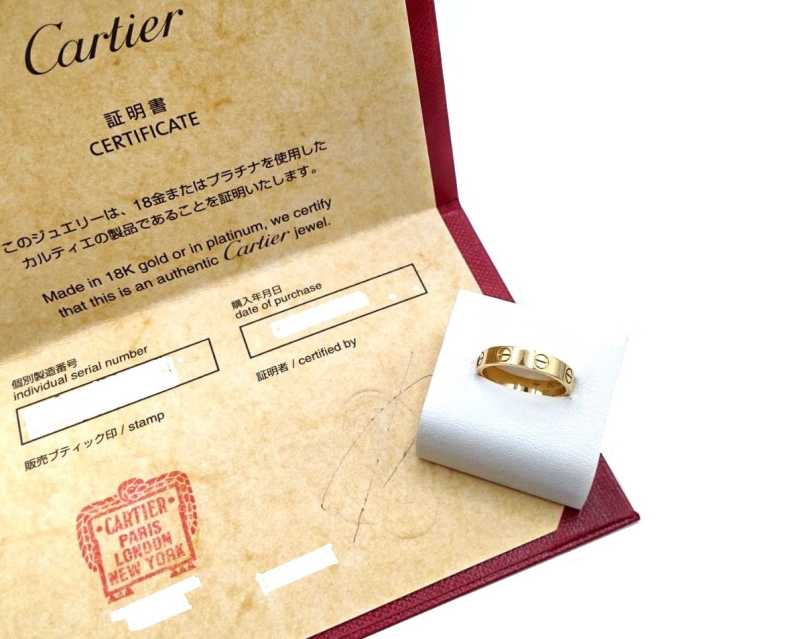 カルティエ買取 ミニ ラブリング 750YG