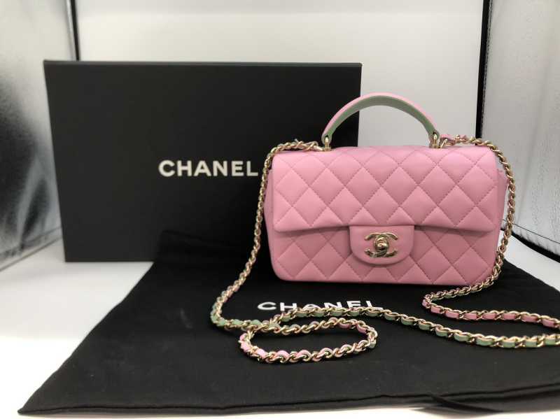シャネル買取 トップハンドルミニフラップバッグ AS2431