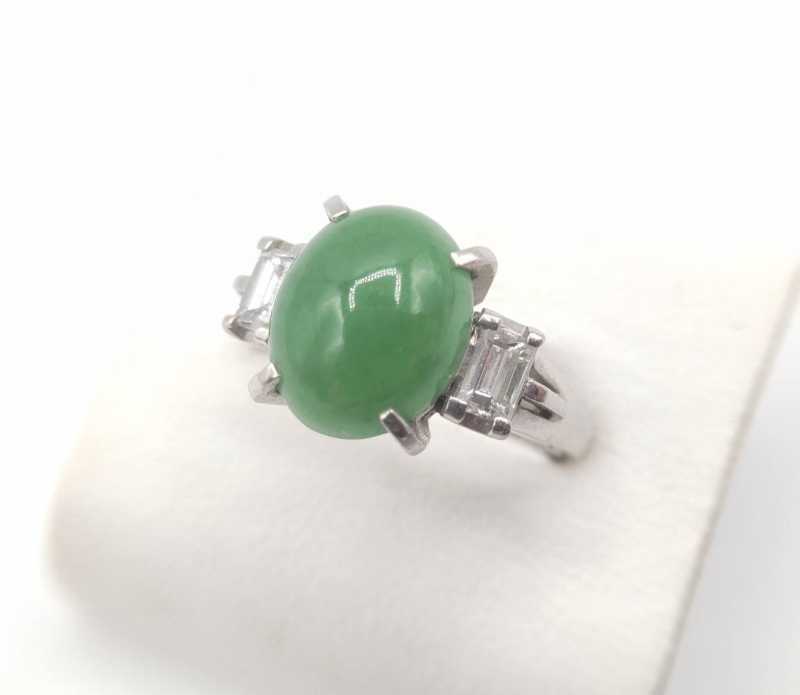 PT900リング　買取　翡翠　0.8CT