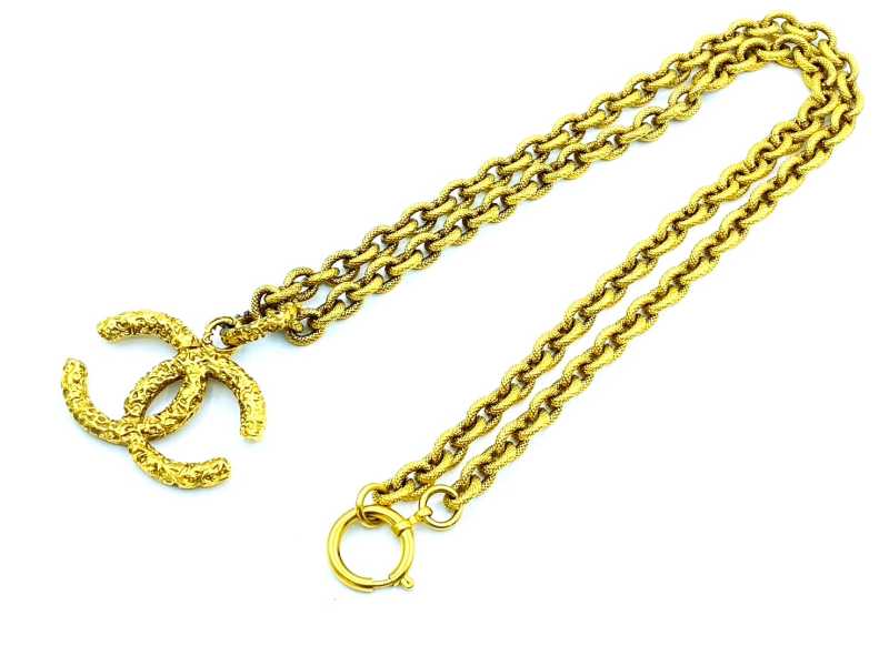 シャネル買取 ココマーク 溶岩 ネックレス ロング 93A