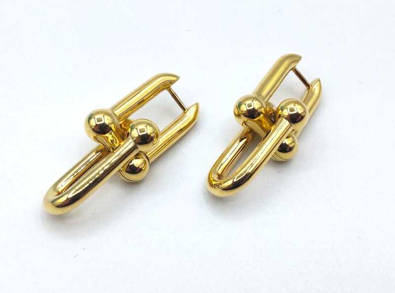 ティファニー750YG ハードウェア ラージリンク ピアスの買取実績  