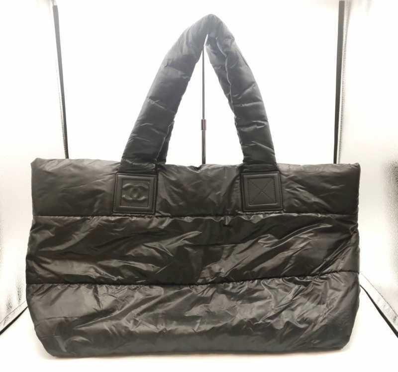 シャネル　買取　コココクーン　ナイロン/ブラック	