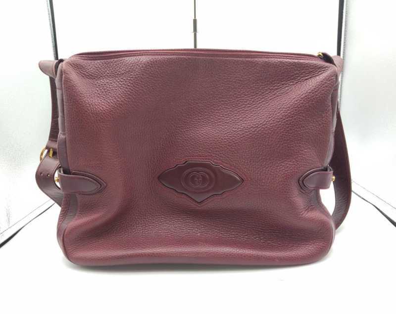 グッチ　買取　ショルダーバッグ　レザー/ボルドー	