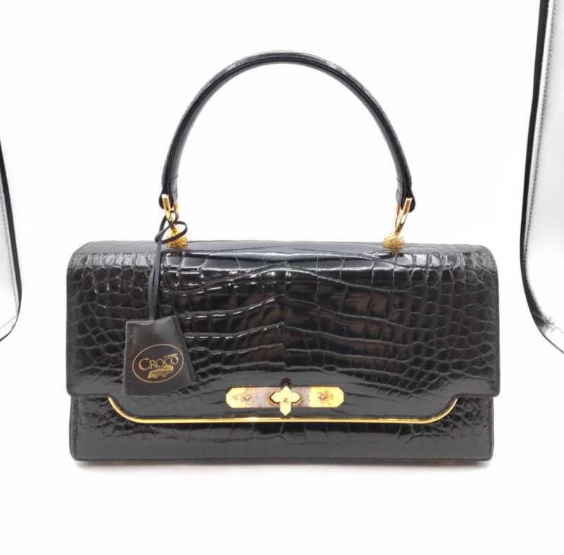 ロンジン　買取　ハンドバッグ　クロコダイル	
