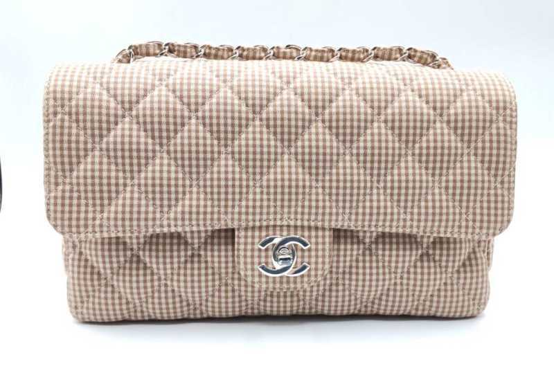 シャネル　買取　マトラッセ　チェーンショルダー　コットン/ベージュ	