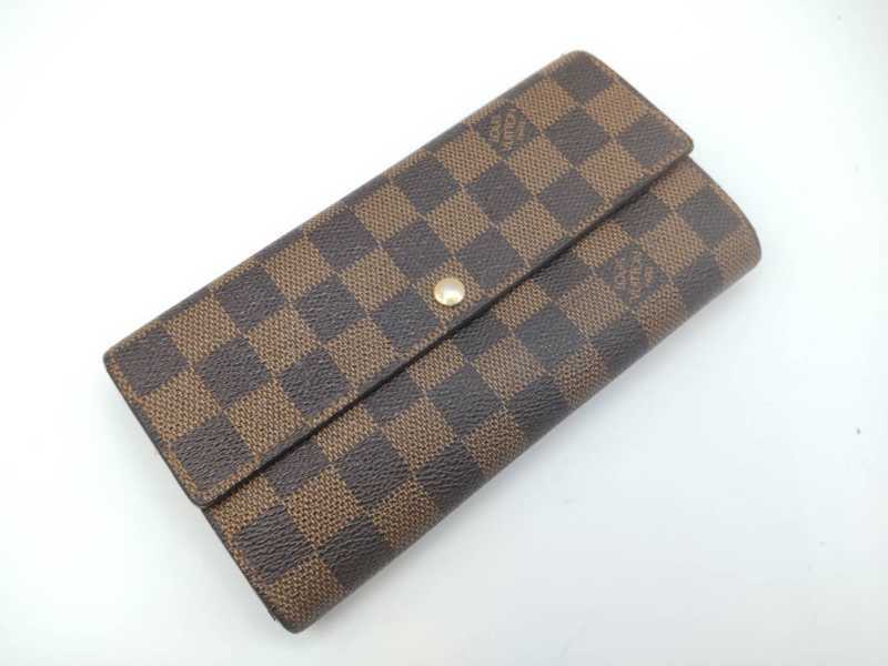 ルイヴィトン　買取　ポルトフォイユサラ　ダミエ　N61734	