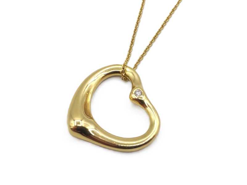 ティファニー買取 750YGオープンハートネックレス2PD