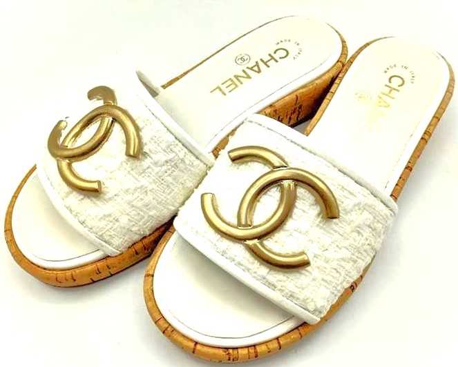 シャネル買取　ツイードサンダル
