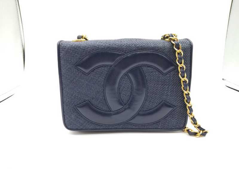 シャネル　買取　チェーンショルダー　デニム/ブルー	