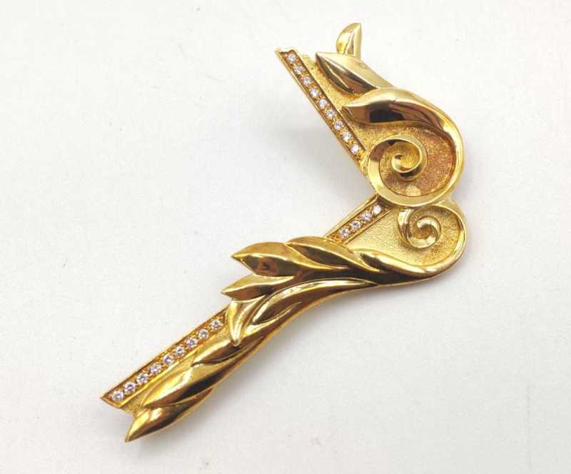 ミキモト　買取　ブローチ　750YG/ダイヤ	