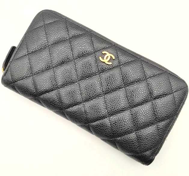 シャネル買取　ラウンドファスナー長財布　マトラッセ