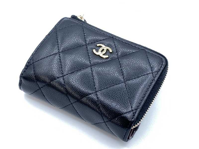 シャネル買取 三つ折り財布 キャビアスキン AP3177