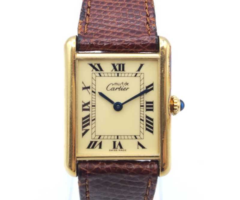 カルティエ　買取　マストタンク　SV925　アイボリー文字盤	