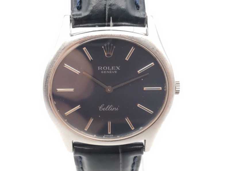 ロレックス　買取　チェリーニ　3806　750WG 革ベルト