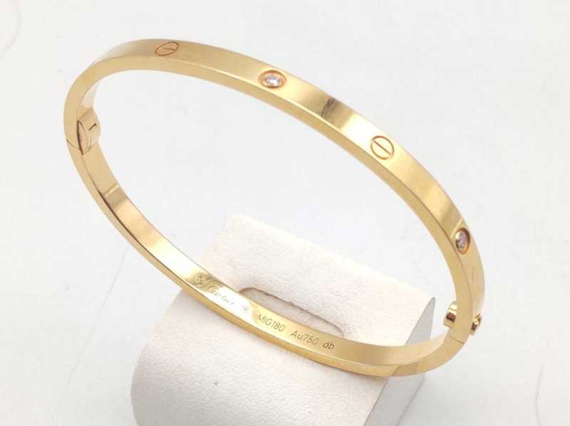 カルティエ　買取　ラブブレスSM　ハーフダイヤ