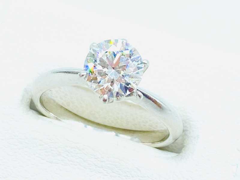 ダイヤモンド買取 プラチナ台 ダイヤモンド 1.003ct ティファニー セッティング リング