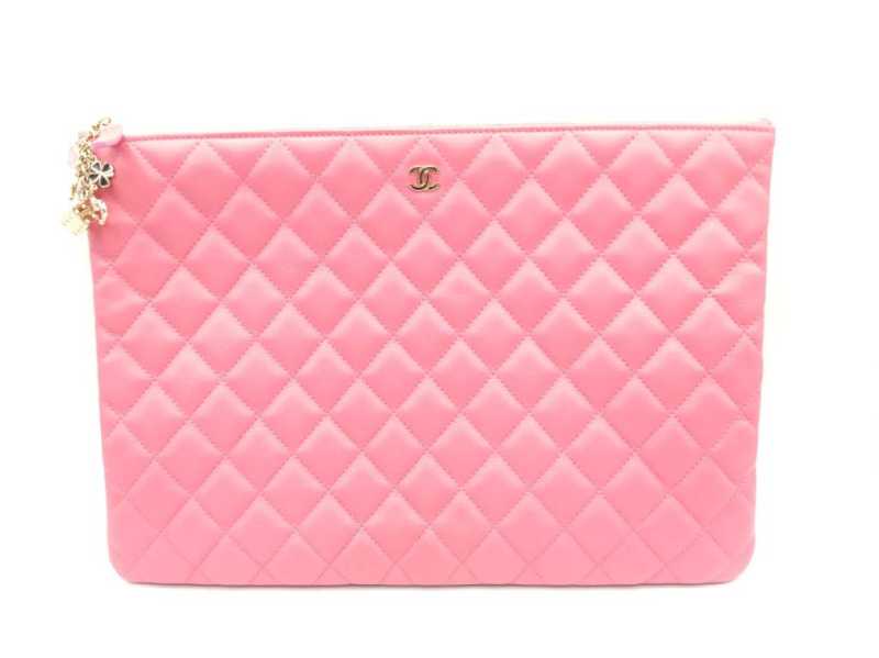 シャネル　買取　クラッチバッグ　ラム/ピンク