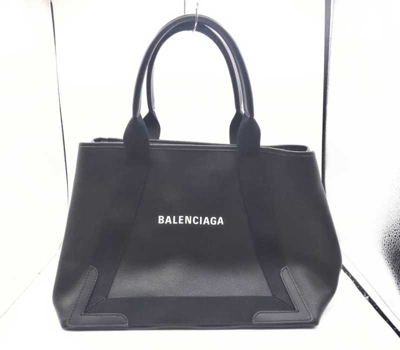 バレンシアガ　買取　ネイビーカバス