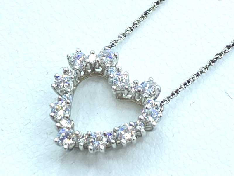 ティファニー買取 PT950 センチメンタルハート ダイヤモンド ネックレス