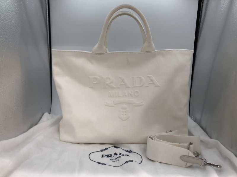プラダ買取 ドリル2wayトート 1BG395