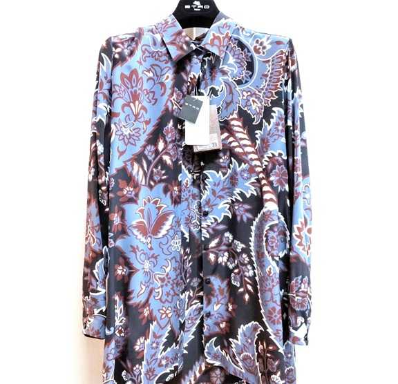 エトロ買取　花柄長袖シャツ