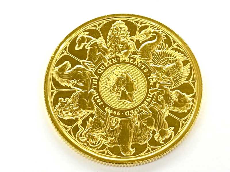 金買取 K24 2021年 イギリス ゴールド クイーンズ ビースト 1oz 31.1g